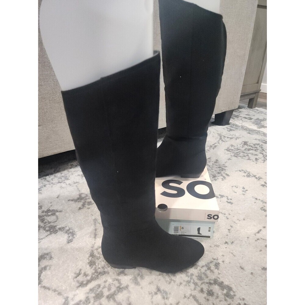 NEW SO goods For Life Kohl's Bavitaa Black Textile Women's Boots Size 6